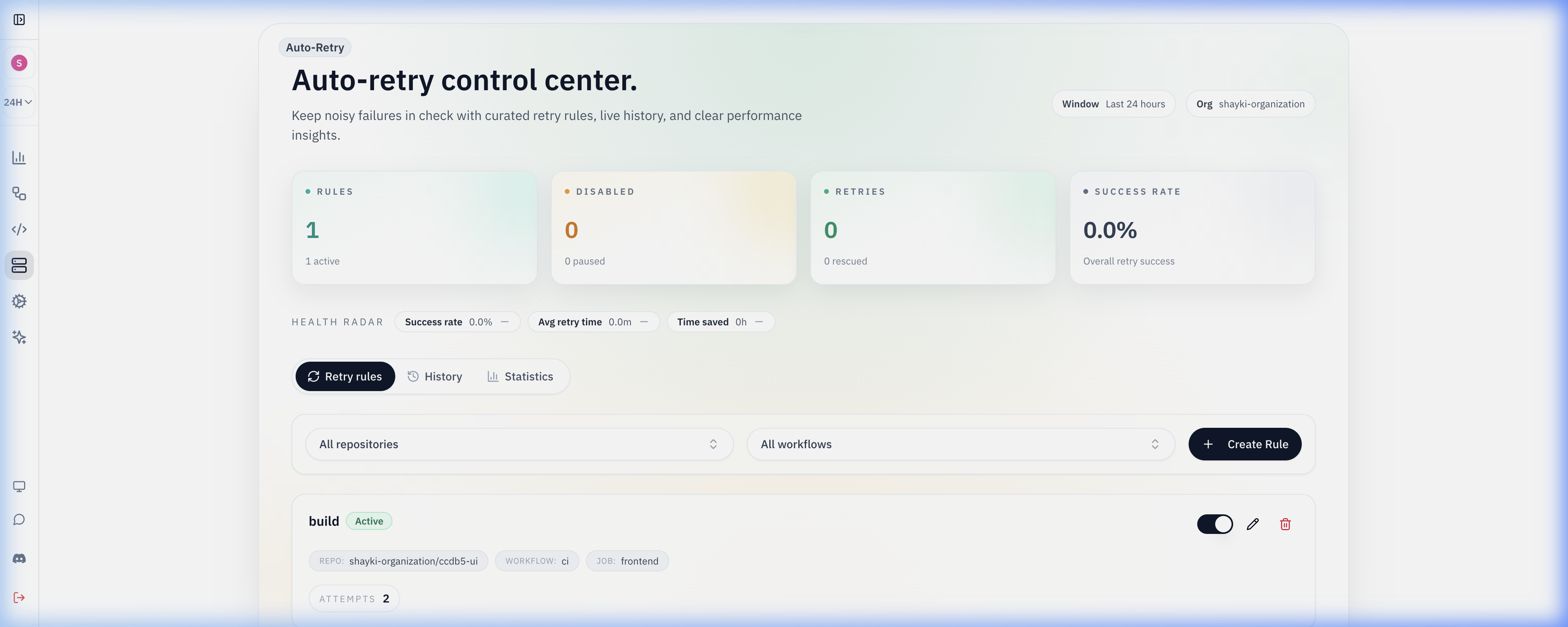 Auto-Retry Dashboard