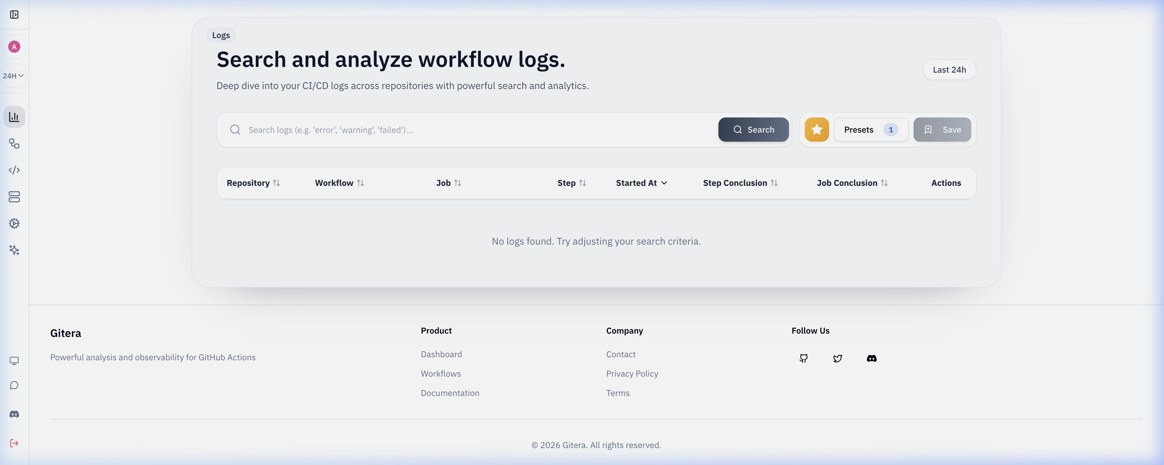 Logs Search Dashboard
